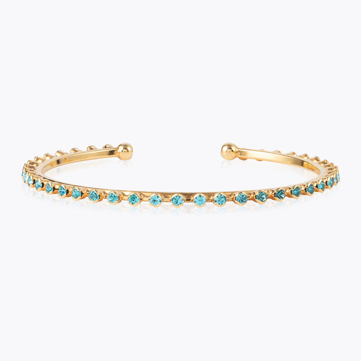 Caroline Svedbom Gold Plated Miro Bangle in Light Turquoise