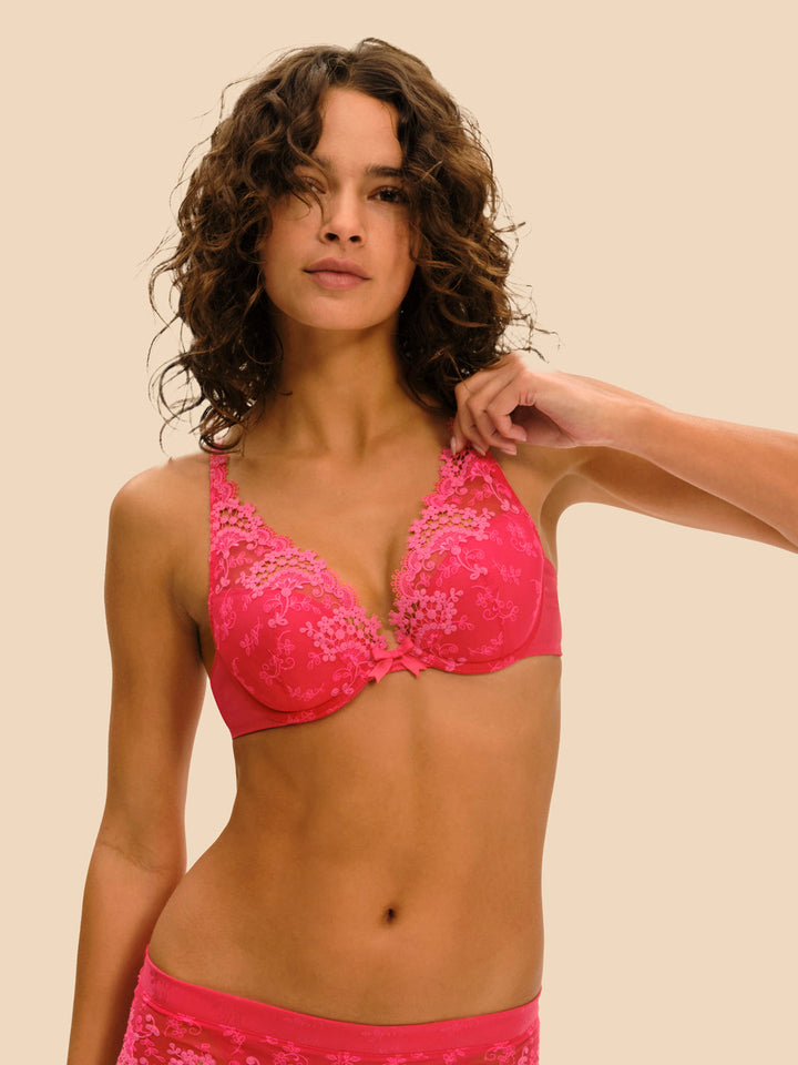 Simone Pérèle Wish Triangle Push Up Bra in Fabulous Pink