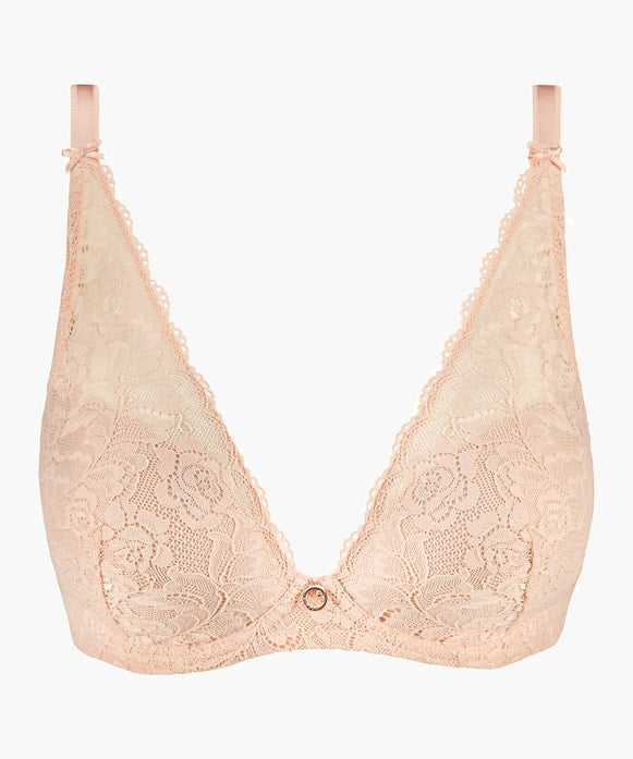 Aubade Rosessence Shoulder Plunge Bra in Summer Nude