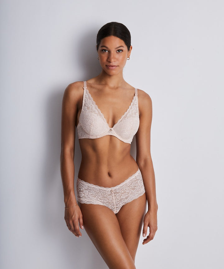 Aubade Rosessence Shoulder Plunge Bra in Summer Nude