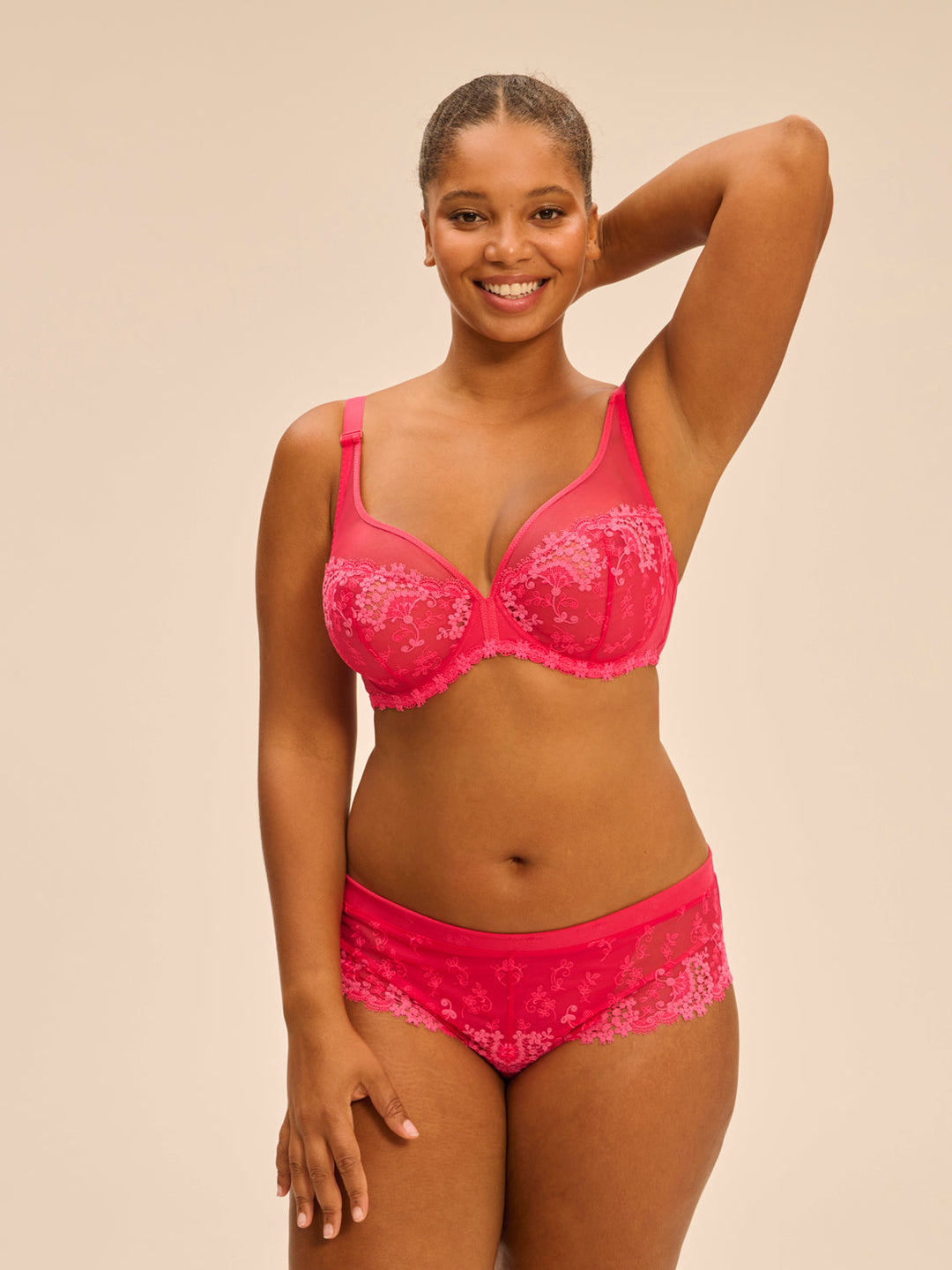 Simone Pérèle Wish Plunge Full Cup Bra in Fabulous Pink