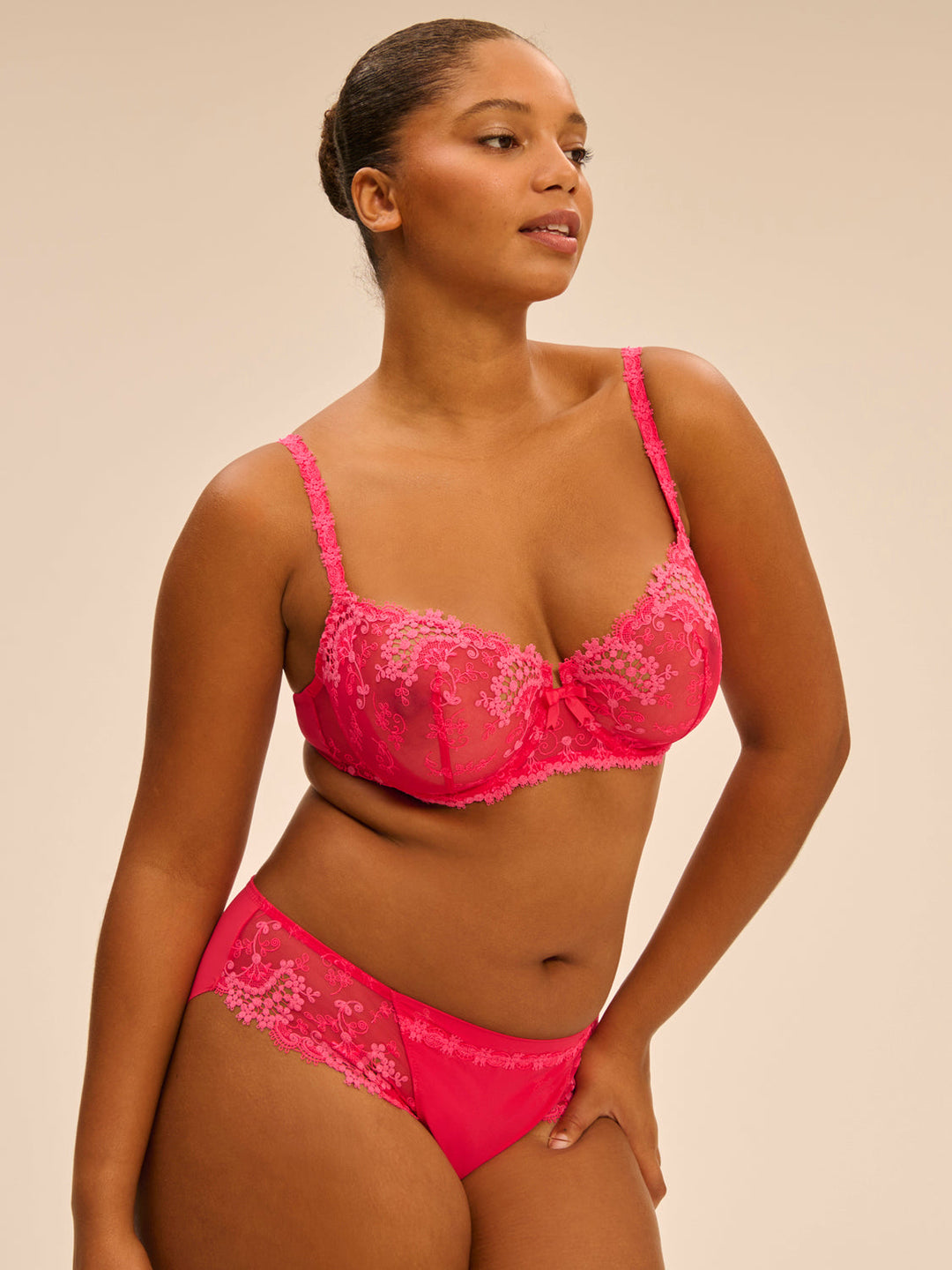 Simone Pérèle Wish Half Cup Bra in Fabulous Pink