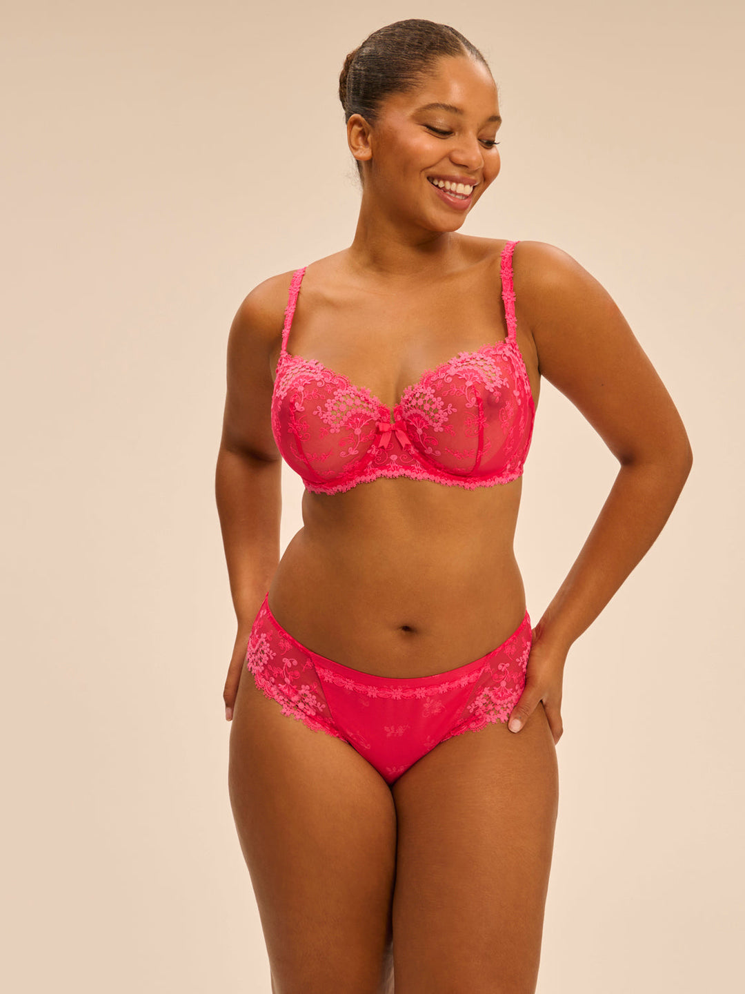 Simone Pérèle Wish Half Cup Bra in Fabulous Pink