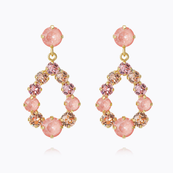 Caroline Svedbom Gold Plated Mini Delia Earrings in Flamingo Combo