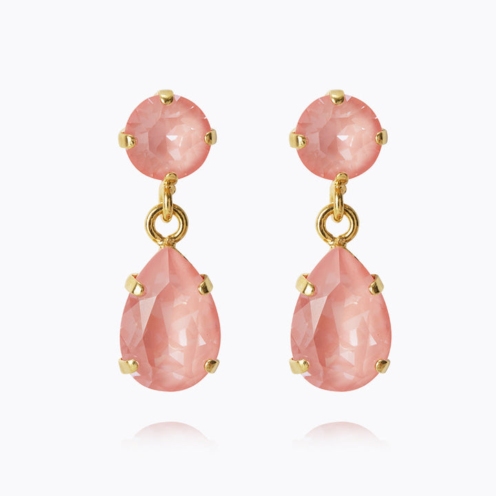 Caroline Svedbom Gold Plated Mini Drop Earrings in Flamingo Ignite