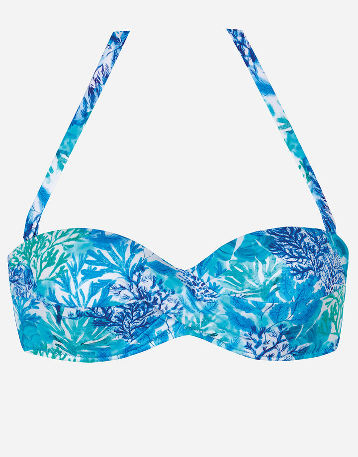 Tessy Martina Padded Balcony Bikini in Blue Coral