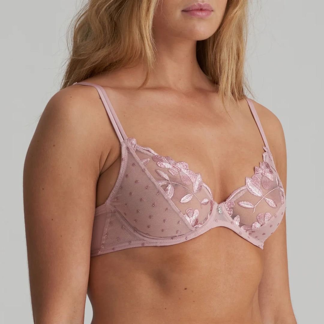 Marie Jo Agnes Plunge Soft Cup Bra in Vintage Pink