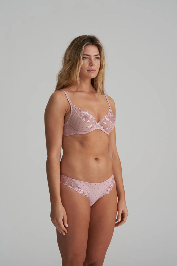 Marie Jo Agnes Plunge Soft Cup Bra in Vintage Pink