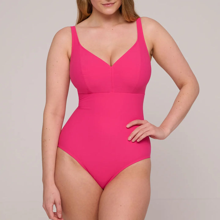 Prima Donna Swim Aswan Plunge Swimsuit in Dragon Fruit