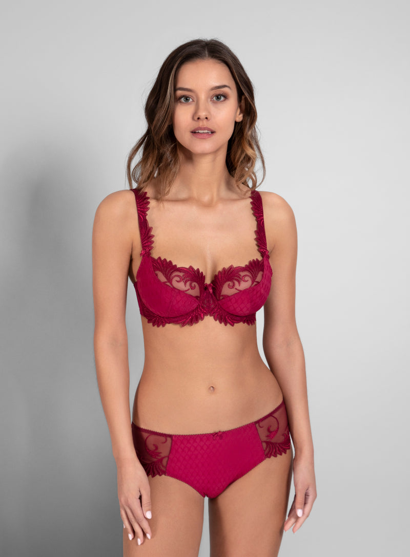 Empreinte Thalia Microfibre Low Neck Bra in Sangria