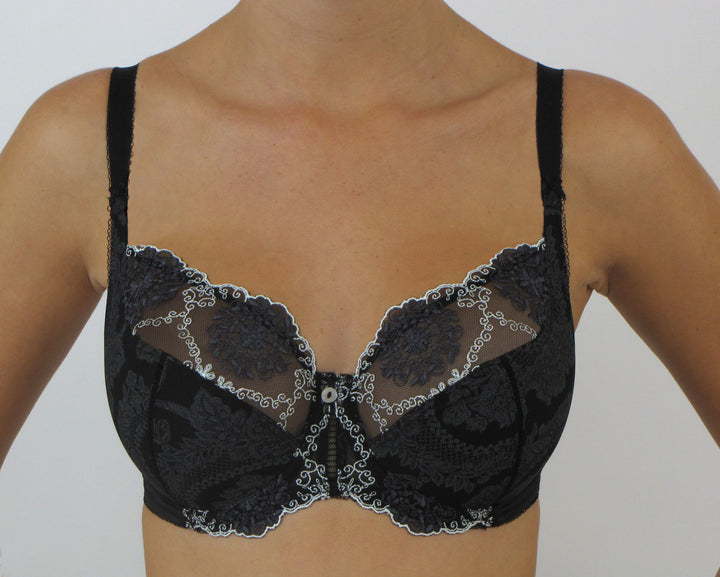 Empreinte Lilly Rose Low Neck Bra in Black