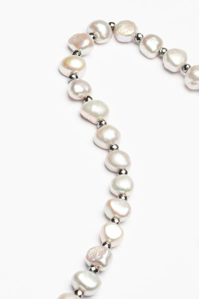 Coti Vision Baroque Cultured Pearl Soft Grey Necklace Reading Glasses