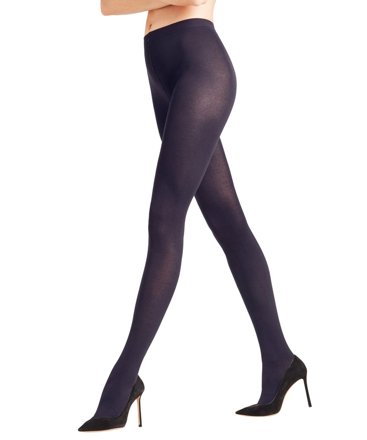 Falke Cotton Touch Tights in Marine