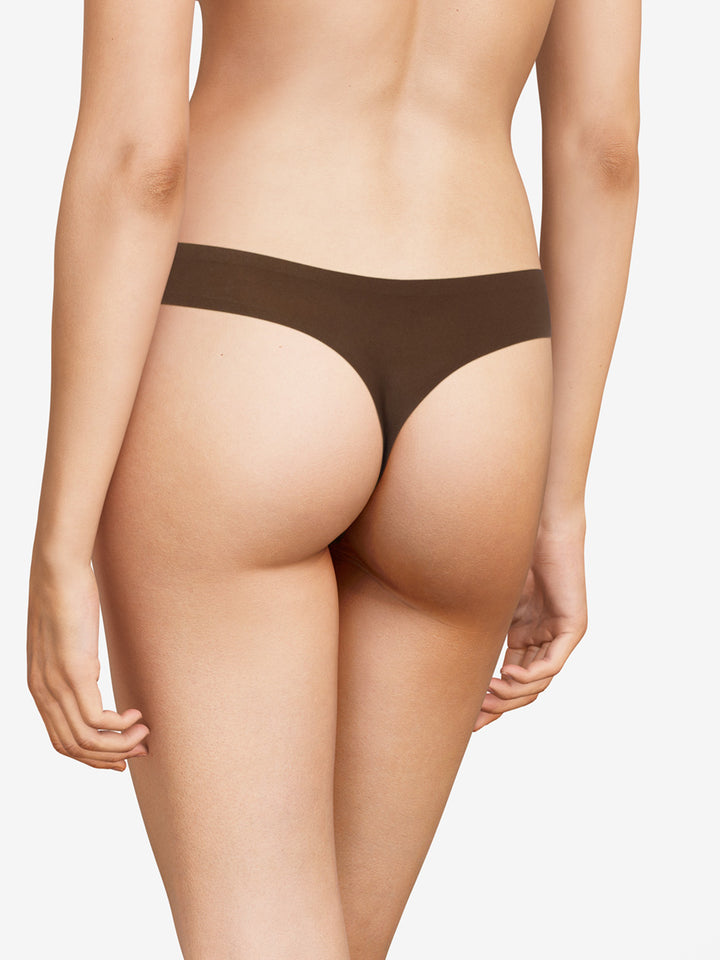 Chantelle Soft Stretch Thong in Walnut