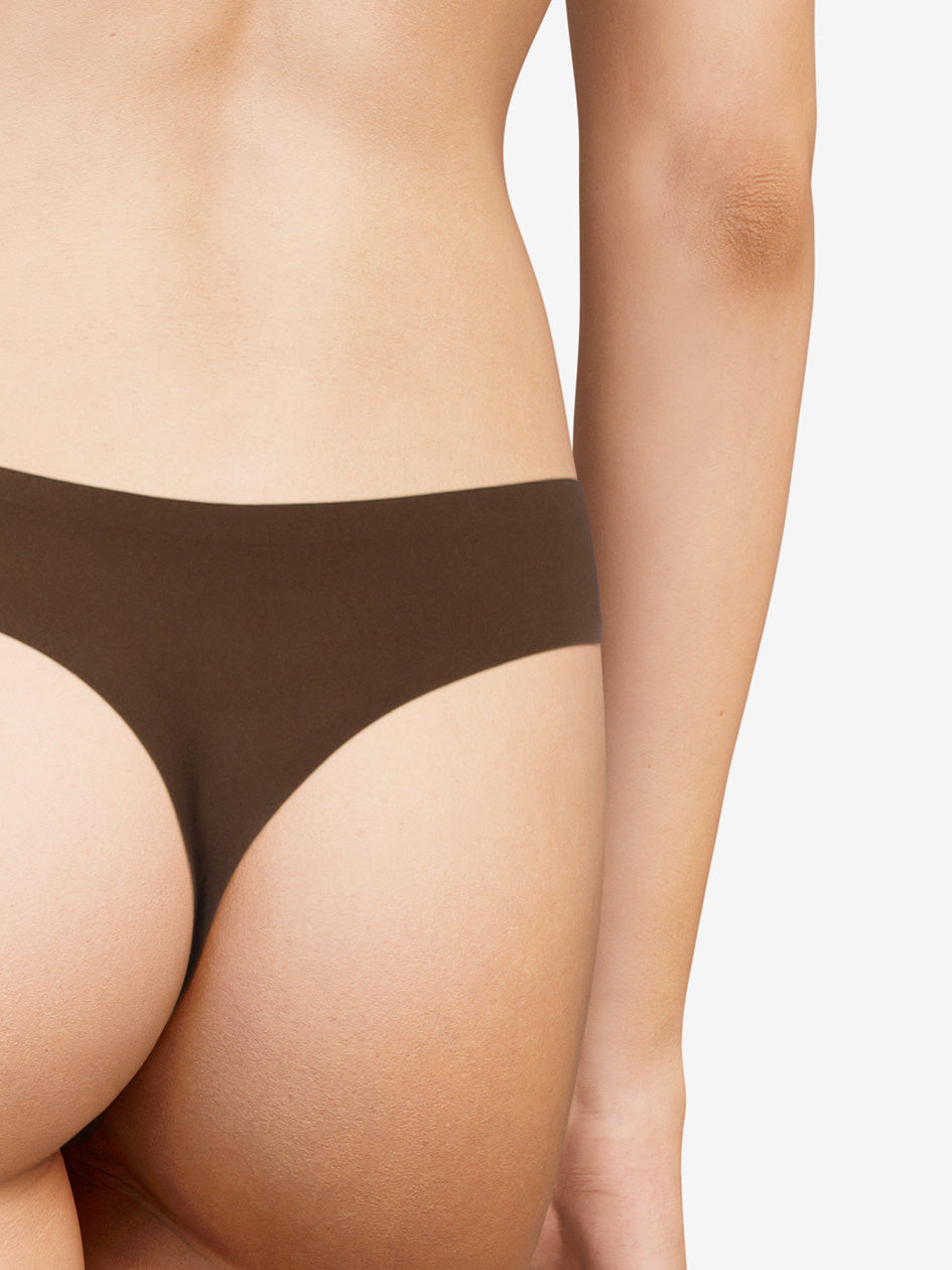 Chantelle Soft Stretch Thong in Walnut