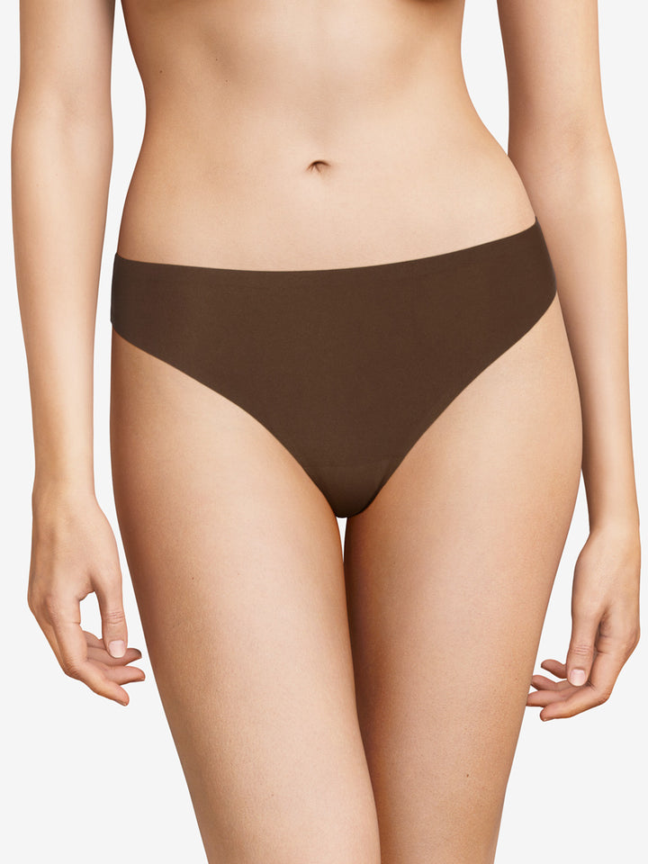 Chantelle Soft Stretch Thong in Walnut