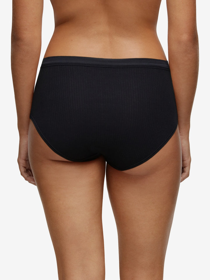 Chantelle Cotton Comfort High Waist Brief in Black